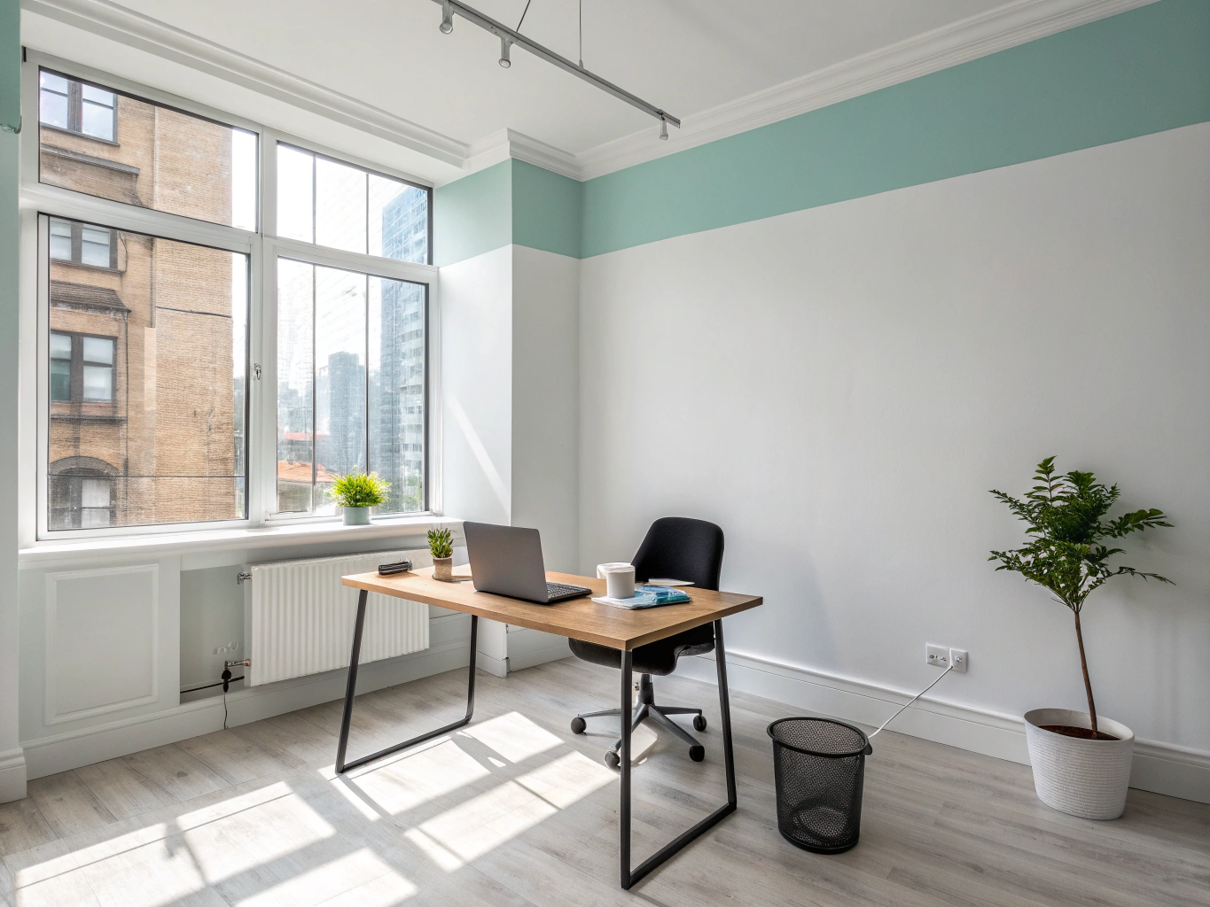 Modern commercial office with crisp corporate colors