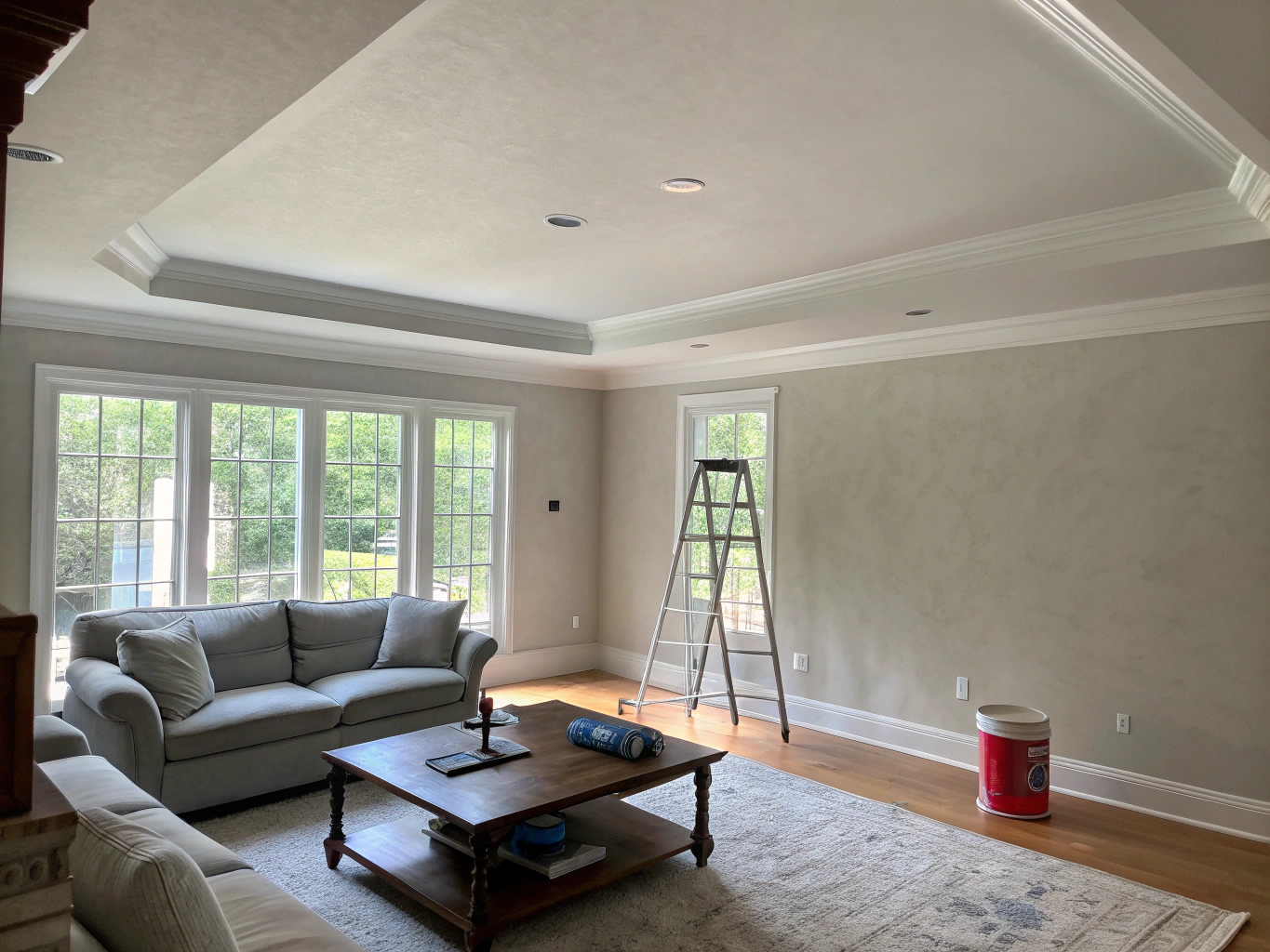 Living room after painting with flawless matte finish