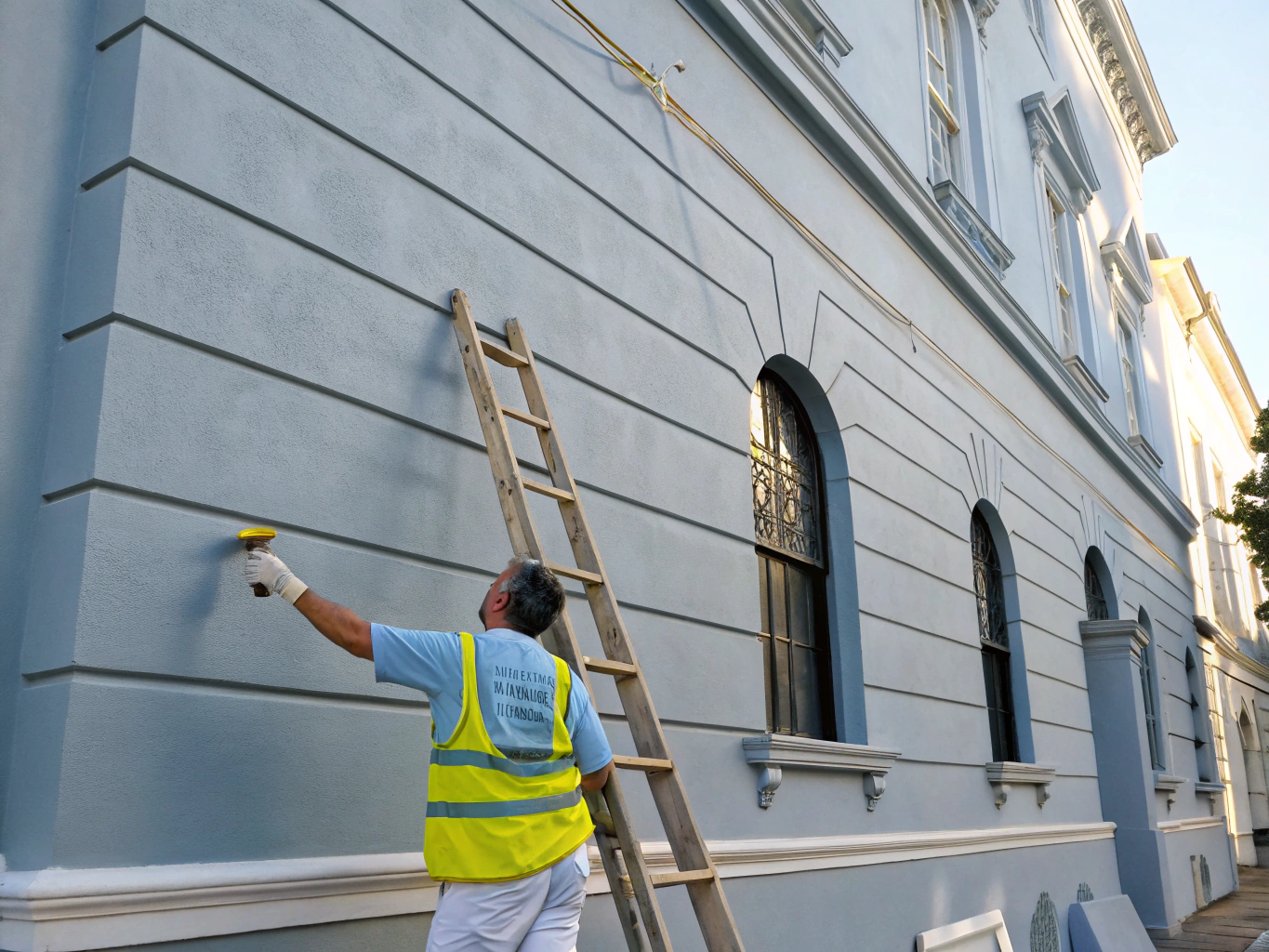 Exterior facade with high-quality protective coating
