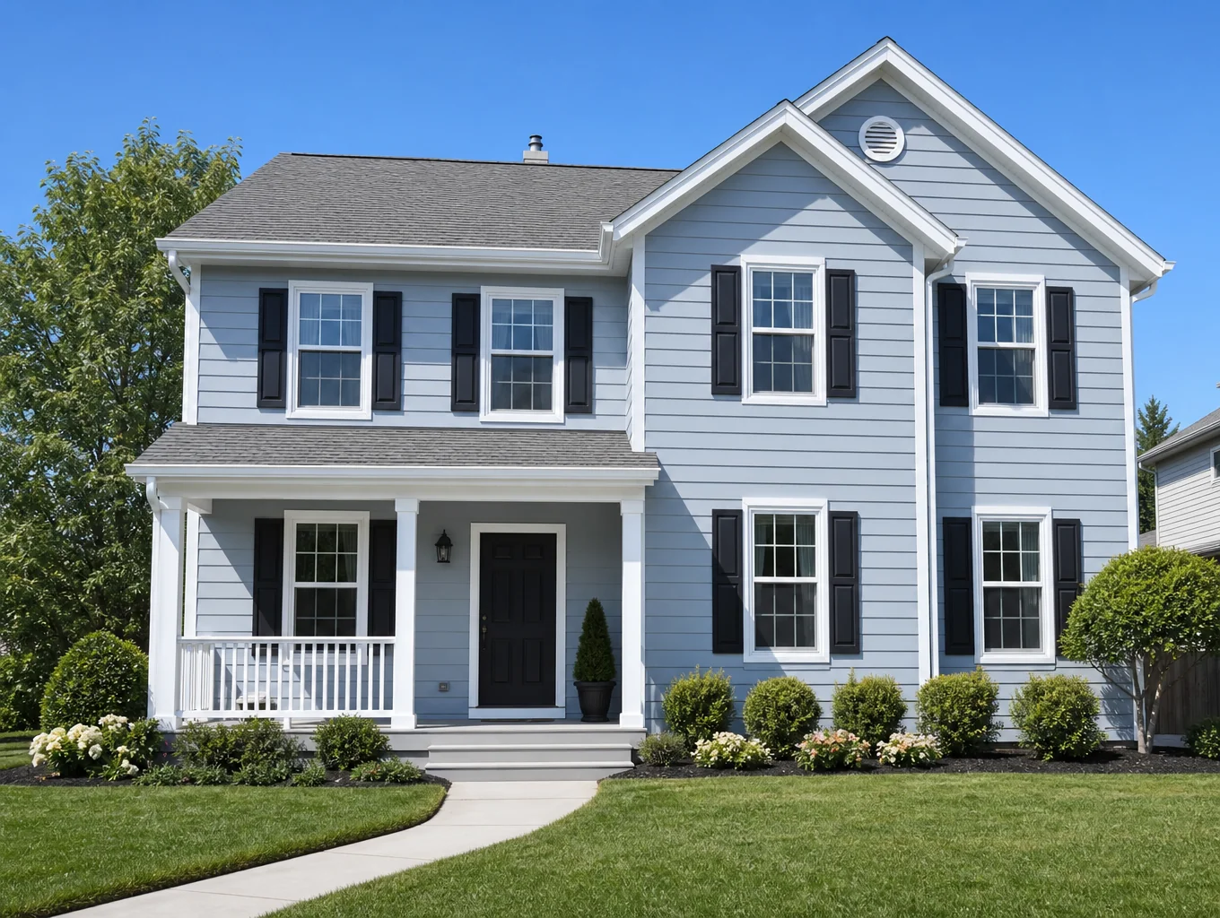 Exterior house painting on a residential home in Montgomery County