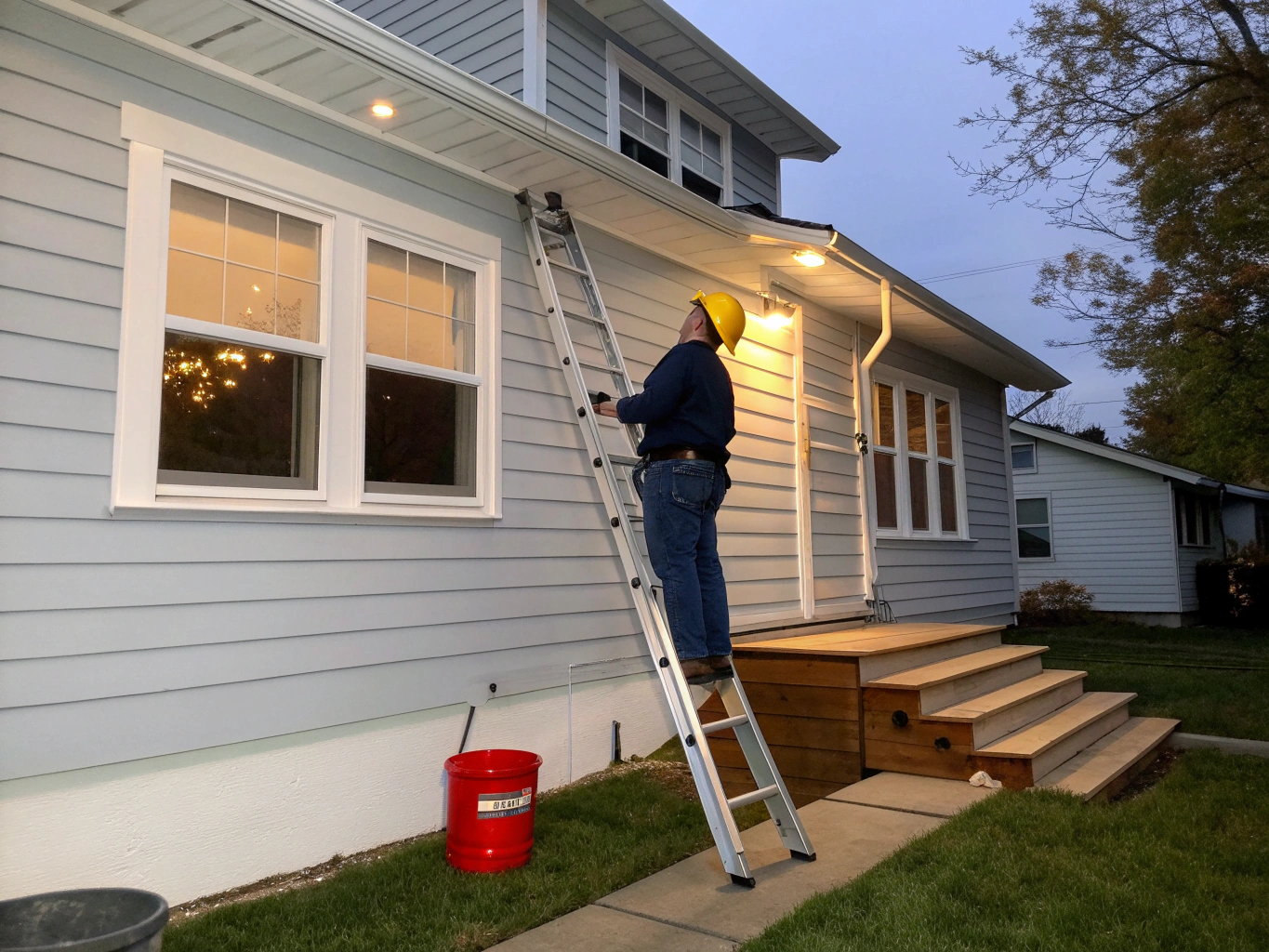 Exterior facade of single-family home with flawless finish
