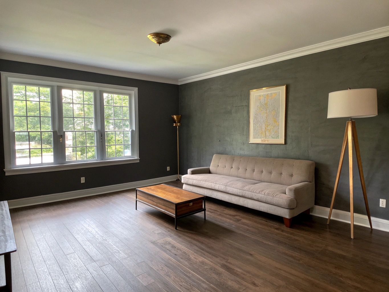Before condition of Main Living Room & High Ceilings