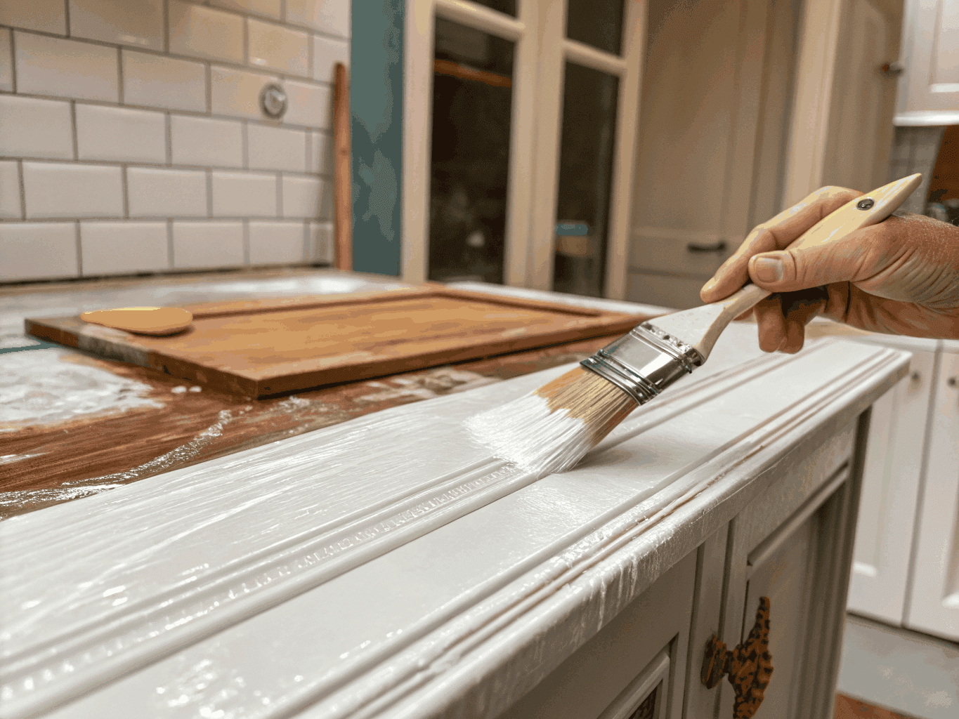 Cabinet repair and refinishing service